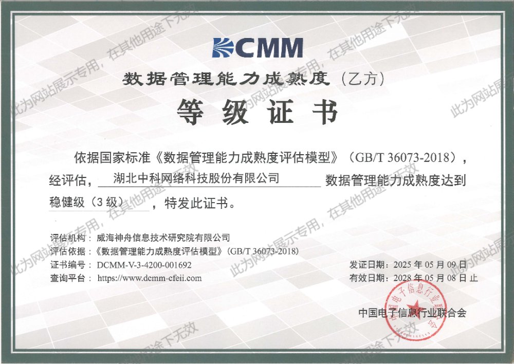 DCMM 数据管理能力成熟度等级-稳健级（3级）